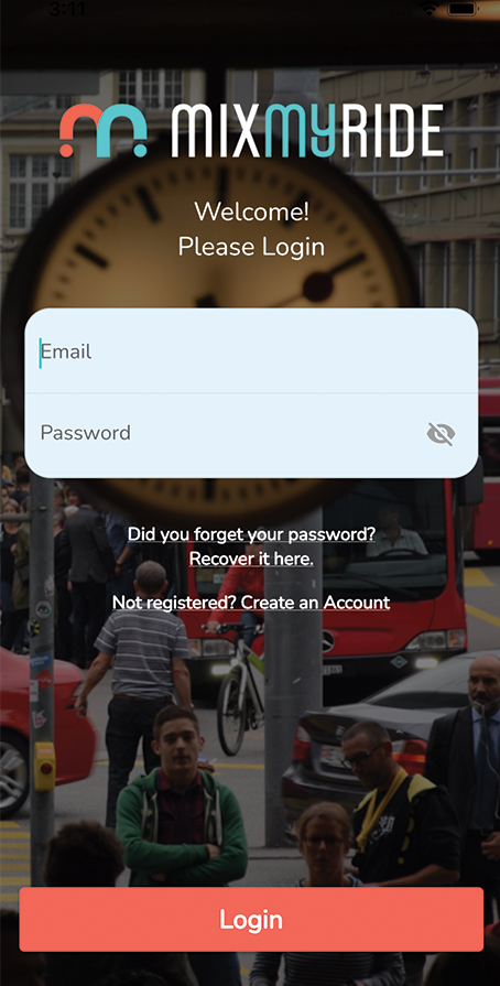 MixMyRide: login