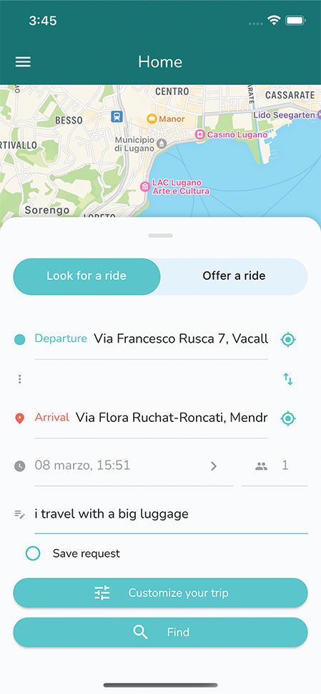 MixMyRide: page d’accueil